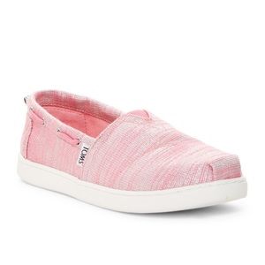 TOMS PINK Bimini Slip-On Flat (Big Kid) Size 4 NWT